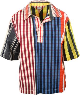 Bottega Veneta Casacca Shirt - Dames - Polos - Veelkleurig - 2XS - Katoen - Tops