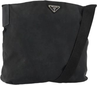 Prada Pre-owned Nylon Cross Body Bag - Dames - Vintage Schoudertas - Zwart - ONE Size - Nylon - Vintage