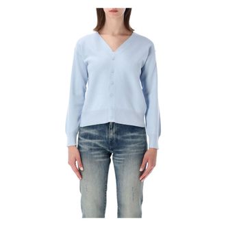 Maison Margiela Cardigan Pressed - female - MM6 Maison Margiela - Cardigans - Blue - M - Knitwear