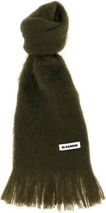 Jil Sander Brown Logo Solid Scarves