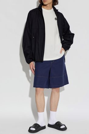 Moncler T-shirt With Logo Patch, Mens, White