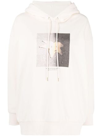 Stella McCartney Faces in Places hoodie - women - Cotton - 40 - Neutrals