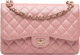 Chanel Iridescent Jumbo Classic Caviar Double Flap