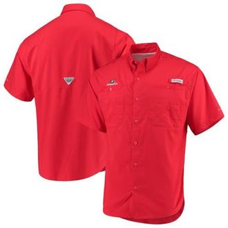 Columbia Mens Columbia Red Georgia Bulldogs Team PFG Tamiami Omni-Shade Button-Down Shirt at Nordstrom, Size X-Large