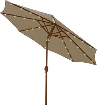 Sunnydaze 8.5Ft Outdoor Patio Umbrella With Tilt, Crank & Vent