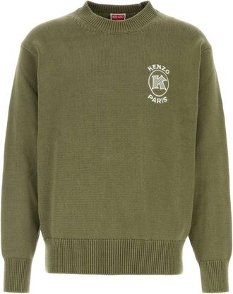 Kenzo Khaki Crew Neck Sweaters