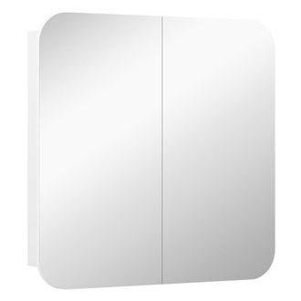 HOMCOM Armario con espejo 68x13x66 cm blanco