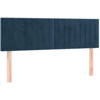 vidaXL Cabeceros 2 Unidades Terciopelo Azul Oscuro 72x5x78/88 Cm Vidaxl