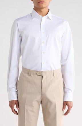 Emanuel Berg Traveller Modern Fit Dress Shirt in White at Nordstrom Rack, Size 41