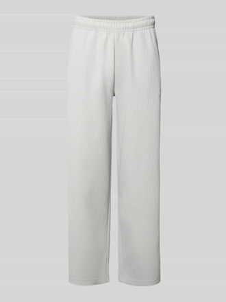 Pegador Sweatpants mit Strukturmuster und elastischem Bund in Hellgrau, Gr&ouml;&szlig;e XXL