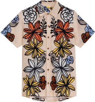 Agua Bendita Jack shirt - unisex - Viscose/Cotton/Linen/Flax - S - Neutrals