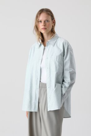 Closed Longshirt aus Bio-Baumwolle green patina