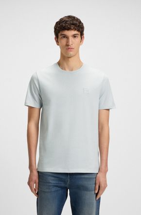 Boss Orange by Hugo Boss T-Shirt BOSS ORANGE Tales, Herren, Gr. XXL, grau (light, pastel grau053), Web, Obermaterial: 100% Baumwolle, Basic normal, Rundhals, eng eingefasste K