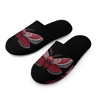 Generic Luna Moth ValentineS Day Mens House Slippers Slip Indoor Slipper On Shoes Warm Outdoor