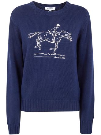 Sporty & Rich Horse Knitted Sweater