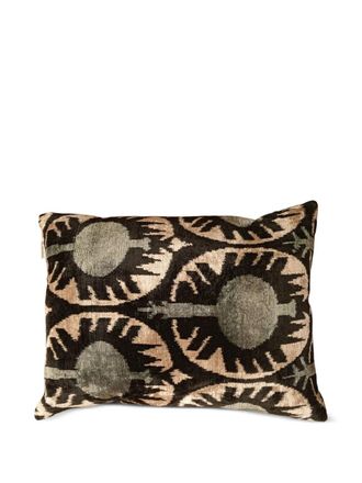 Les-Ottomans silk velvet cushion (50cm x 40cm) - unisex - Silk Velvet - One Size - Brown