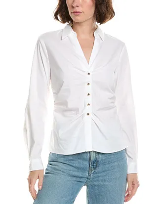T Tahari Collared Woven Shirt