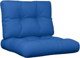 vidaXL Cojines para palets 2 unidades tela azul royal vidaXL