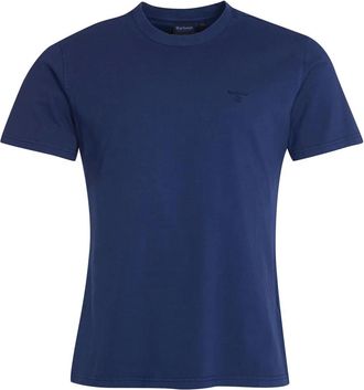 Barbour Stijlvolle Garment Dyed T-Shirt - Heren - Tops - Blauw - Maat: XL Katoen