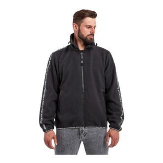 Versace Jeans Couture Hoodies & sweatvesten, Heren, Zwart, L, Polyester, Fleece Jas - Versace Jeans