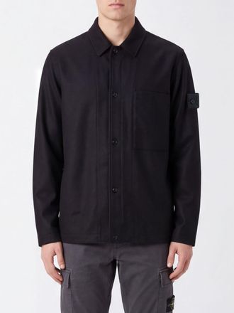 Stone Island Giacca camicia della capsule Ghost in nylon monocromo