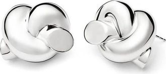 Missoma x Lucy Williams Oversize Knot Stud Earrings in Silver at Nordstrom