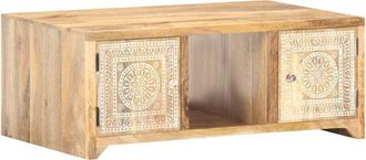 vidaXL Mesa De Centro De Madera Maciza De Mango 90x50x35 Cm Vidaxl