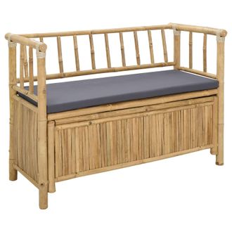 vidaXL Banco De Almacenamiento De Jard&iacute;n 110 X 47 X 80 Cm Bamb&uacute; Vidaxl