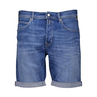 Replay Heren, Korte broeken, Blauw, Maat: W31 Denim