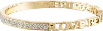 Eden Presley Love & Happiness Pavé Diamond Bangle in Love Luck & Happiness at Nordstrom, Size 6.5
