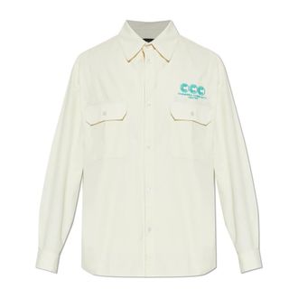 Willy Chavarria Casual Shirts, male, Beige, Size: S Corcoran Shirt