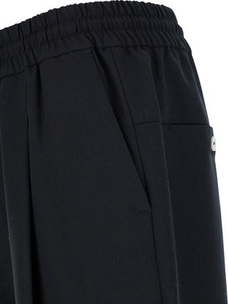 Dr&ocirc;le de Monsieur Mens Pants Le Pantalon Cropped Black Virgin Wool Trousers