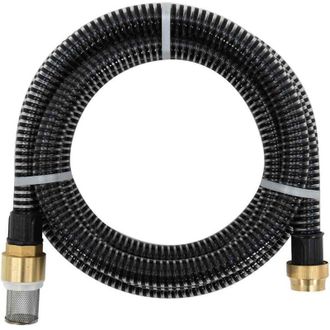 vidaXL Manguera De Succi&oacute;n Con Conectores De Lat&oacute;n Pvc Negro 29 Mm 7 M Vidaxl