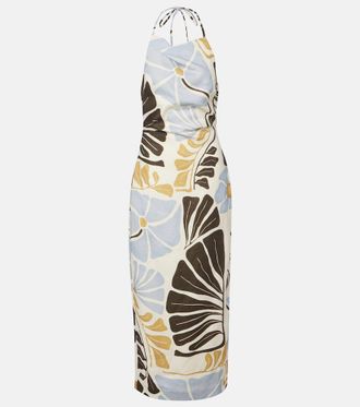 Sir. Lola floral linen midi dress