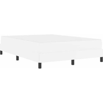 vidaXL Vidaxl - Cama Con Colch&oacute;n Blanco Puro 140 X 200 Cm Cuero Sint&eacute;tico