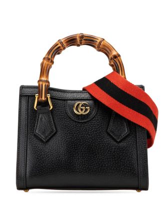 Gucci 2016-2024 Small Calfskin Bamboo Diana satchel - women - Calf Leather - One Size - Black