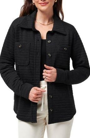 Travis Mathew Serene Horizon Quilted Shirt Jacket in Heather Black at Nordstrom Rack, Size Large