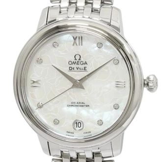 Omega Pre-owned Stainless Steel watches - Dames - Pre-owned - Grijs - Maat: ONE Size
