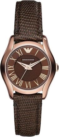 Emporio Armani Klassiek Horloge - Dames - Horloges - Roze - ONE Size - Leer - Accessoires