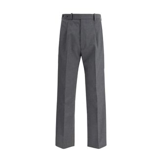 Prada Wool Broeken - Heren - Broeken - Grijs - Maat: XL Wol