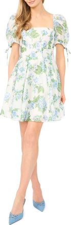 CeCe by Cynthia Steffe Box Pleat Puff Sleeve Dress in Dusty Blue at Nordstrom Rack, Size 10
