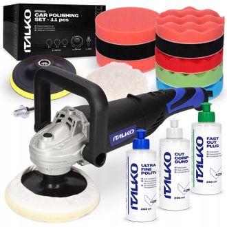 OEM Pulidora El&eacute;ctrica De 1200 W + Espuma De Pulido De 125 Mm + Juego De 3 Pastas Italko
