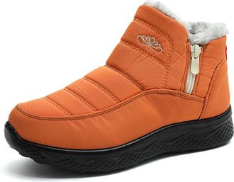 Generic Dritnow Womens Insulated Snow Boots, Womens Winter Ankle Boots, Ladies Warm Fur Lined Booties, Thickening Shoes, Zip Flat Sneakers, Waterproof Outdoor