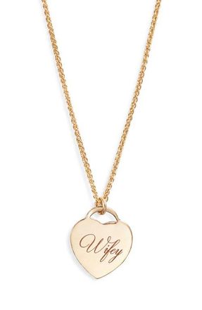 Set & Stones Wifey Alice Pendant Necklace in Gold at Nordstrom