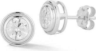 Glaze Jewelry Round Cut Cubic Zirconia Stud Earrings in Silver at Nordstrom Rack