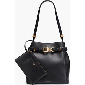 DKNY Gingham Bucket in Black/gold at Nordstrom