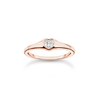 Thomas Sabo Thomas Sabo Ring Herz roségold weiß TR2390-416-14-48