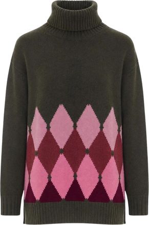 Ballantyne Pullover - Dames - Coltruien - Groen - L - Kasjmier - Truien & Vesten