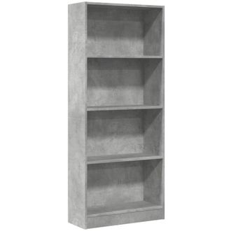 vidaXL Estanter&iacute;a De Madera De Ingenier&iacute;a Gris Hormig&oacute;n 60x24x143 Cm Vidaxl