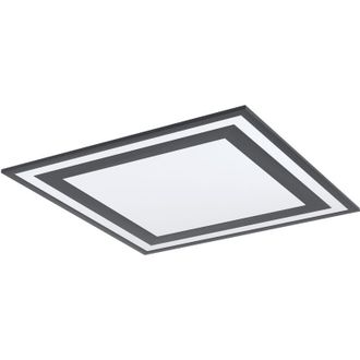 Eglo Plafoniera Moderna Savatarila Alluminio Nero Luce Led Integrato 32,5W
